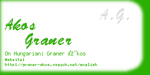 akos graner business card